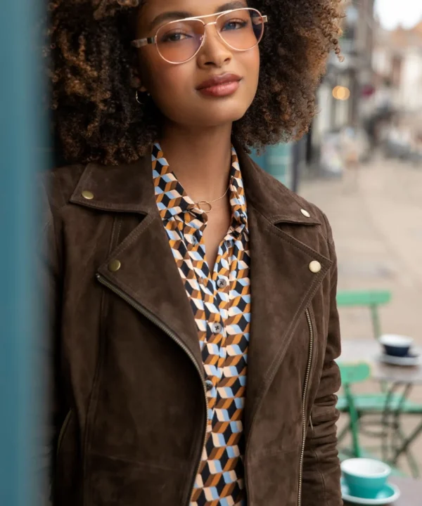 Shop Women's Collection | Leather Jackets & Clothing | Top Picks | Women's Joe Browns Sensational Suede Jacket Chocolate Brown