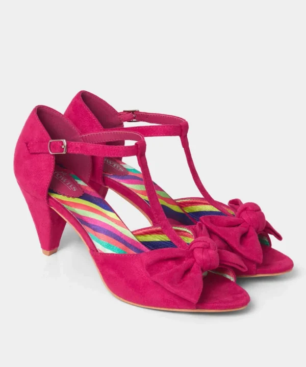 Boots & Shoes | Sale Boots & Shoes | Women's | Women's Joe Browns Sensational T-Bar Shoes Hot Pink / Bright Blue
