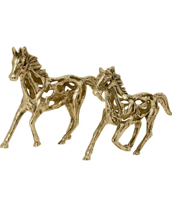 Living Room | Bedroom | Endless Sunsets | Nature Décor | Animal Décor | Home Accessories | Home | Home | Home | Home | Home | Home Joe Browns Set Of 2 Cast Iron Antique Horse Statues Gold