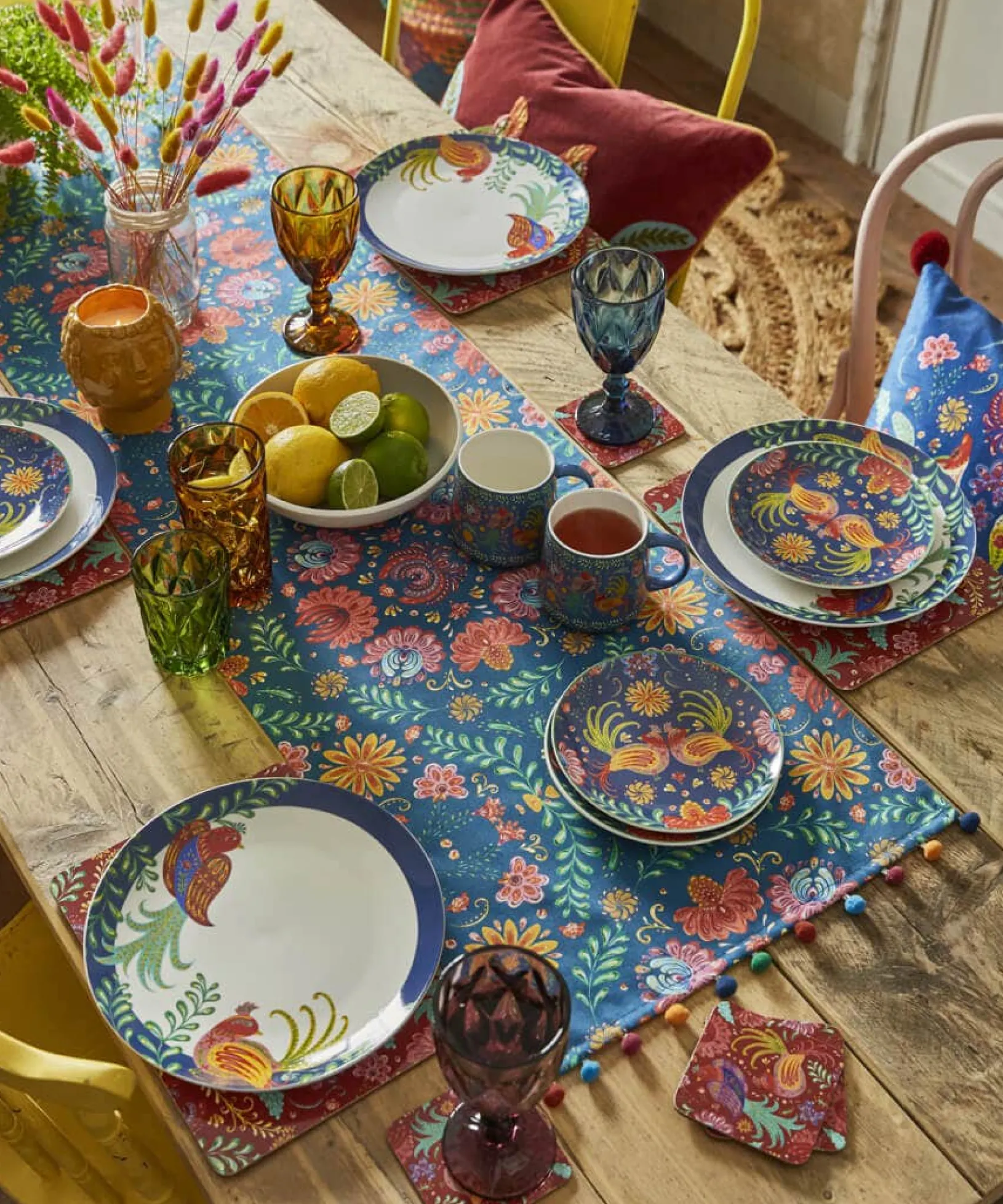 set_of__folk_floral_dinne_2.webp Floral Décor | Nature Décor | Kitchen | Sale Kitchen & Dining | Home | Home | Home | Home Joe Browns Set Of 4 Folk Floral Dinner Plates Multi