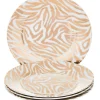 Nature Décor | Animal Décor | Home | Home Joe Browns Set Of 4 Metallic Zebra Side Plates Gold