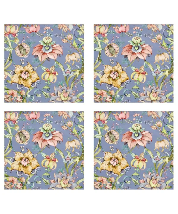Nouveau Reflections | Floral Décor | Nature Décor | Kitchen | Home | Home | Home | Home Joe Browns Set Of 4 Nostalgic Nouveau Cotton Napkins Grey