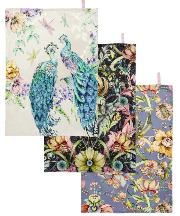 Nouveau Reflections | Floral Décor | Nature Décor | Tea Towels | Animal Décor | Kitchen | Home | Home | Home | Home | Home | Home Joe Browns Set Of 3 Nouveau Print Teatowels Multi