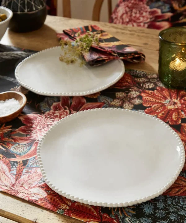 Kitchen | Home Accessories | Home | Home Joe Browns Set of 4 Organic Beaded Side Plates White