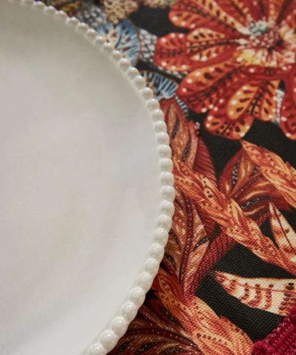 Kitchen | Home Accessories | Home | Home Joe Browns Set of 4 Organic Beaded Side Plates White
