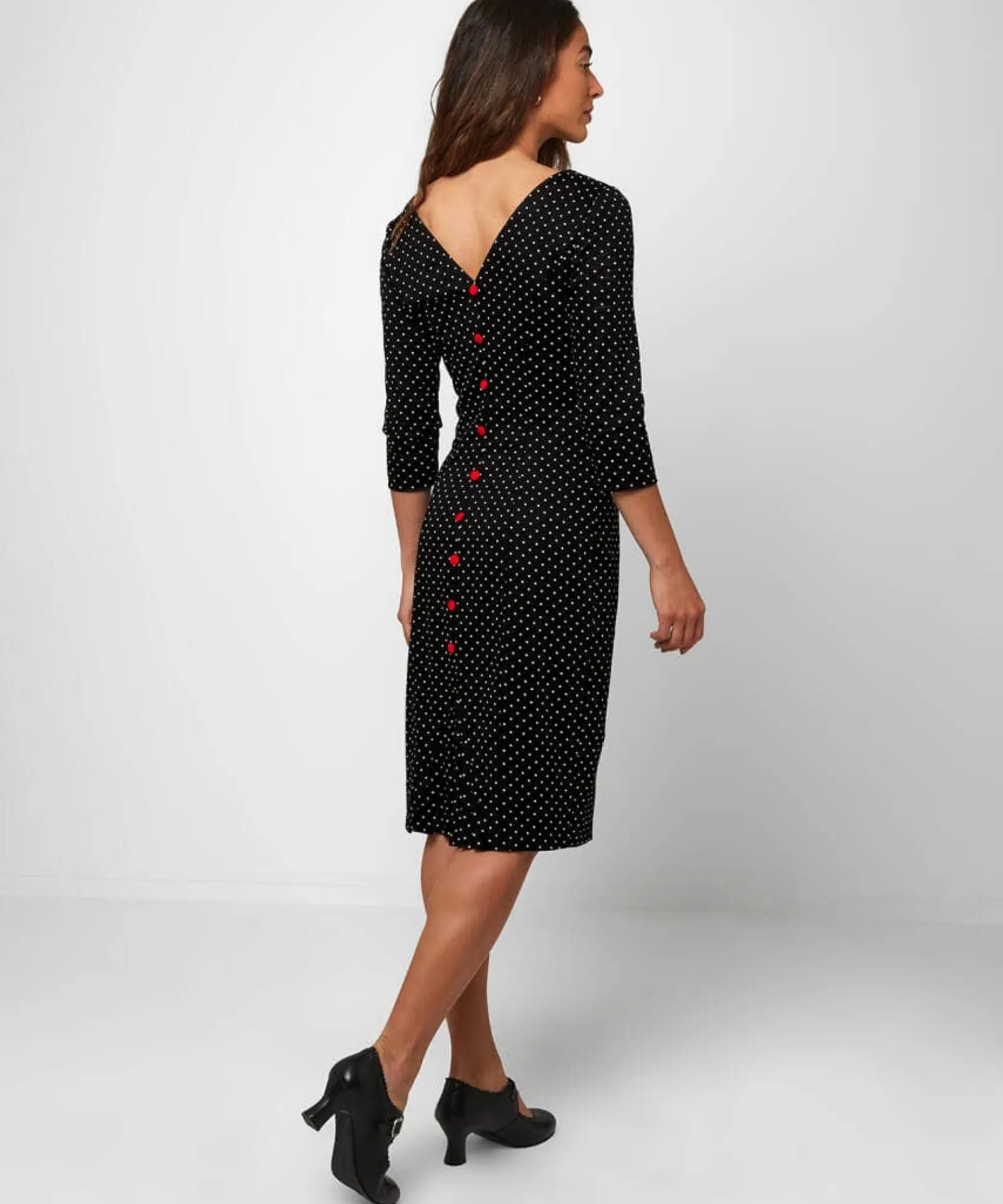 sexy_spot_dress_2.webp Sale Dresses | Women's Joe Browns Sexy Spot Dress Black/White