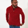 Shop Men's Collection | Layering Essentials | Knitwear & Jumpers | Top Picks | Men，s | Men，s Joe Browns Shore Funnel Knit Red / Blue / Green