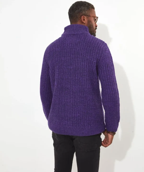 Shop Men's Collection | Knitwear & Jumpers | Sale Knitwear & Jumpers | Top Picks | Men,s | Men,s Joe Browns Shore Zip Through Knit Purple