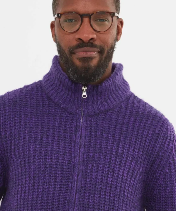 Shop Men's Collection | Knitwear & Jumpers | Sale Knitwear & Jumpers | Top Picks | Men,s | Men,s Joe Browns Shore Zip Through Knit Purple