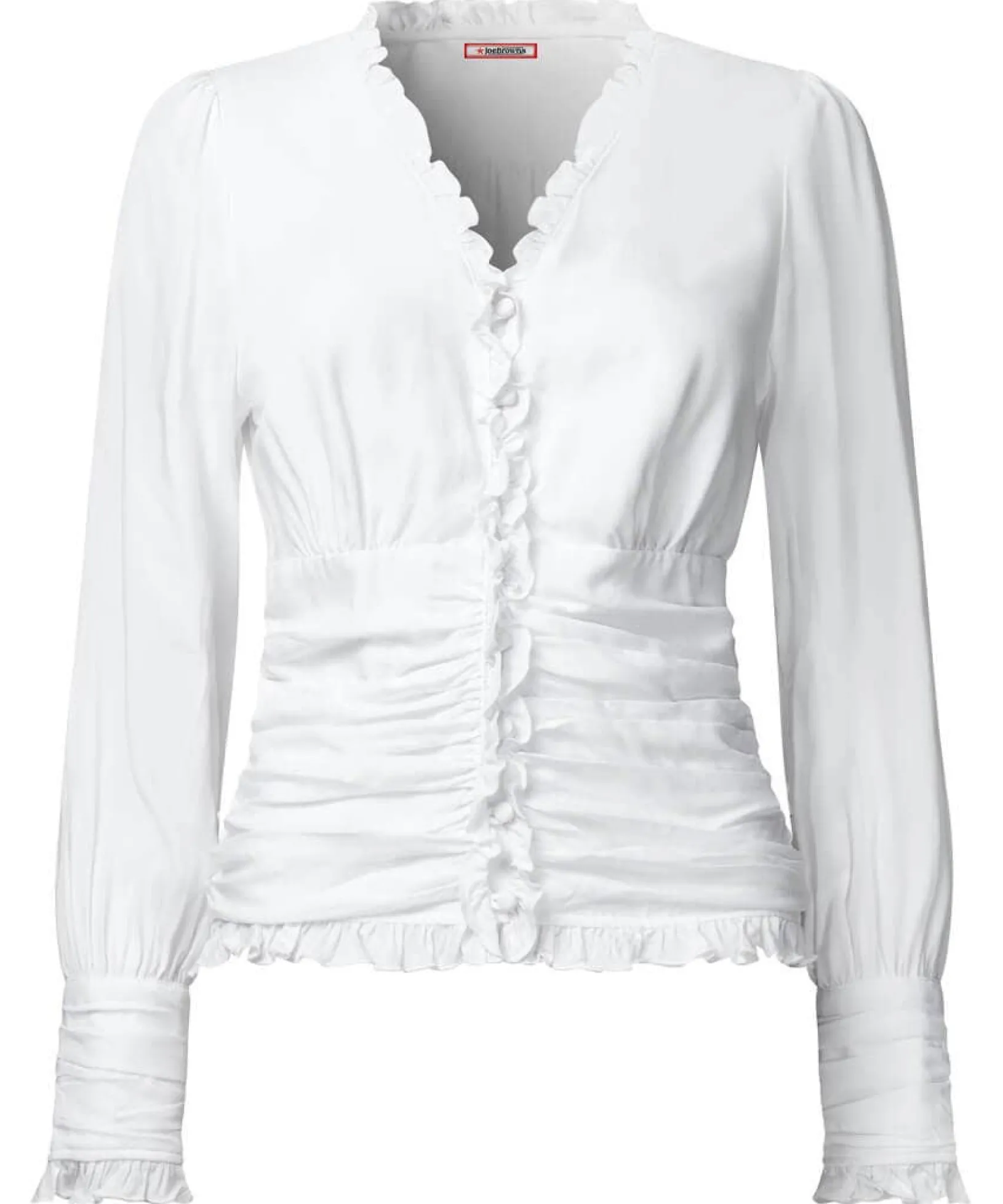 simons_vintage_style_blou_1.webp Tops, Tunics & Blouses | Women's Joe Browns Simon's Vintage Style Blouse White