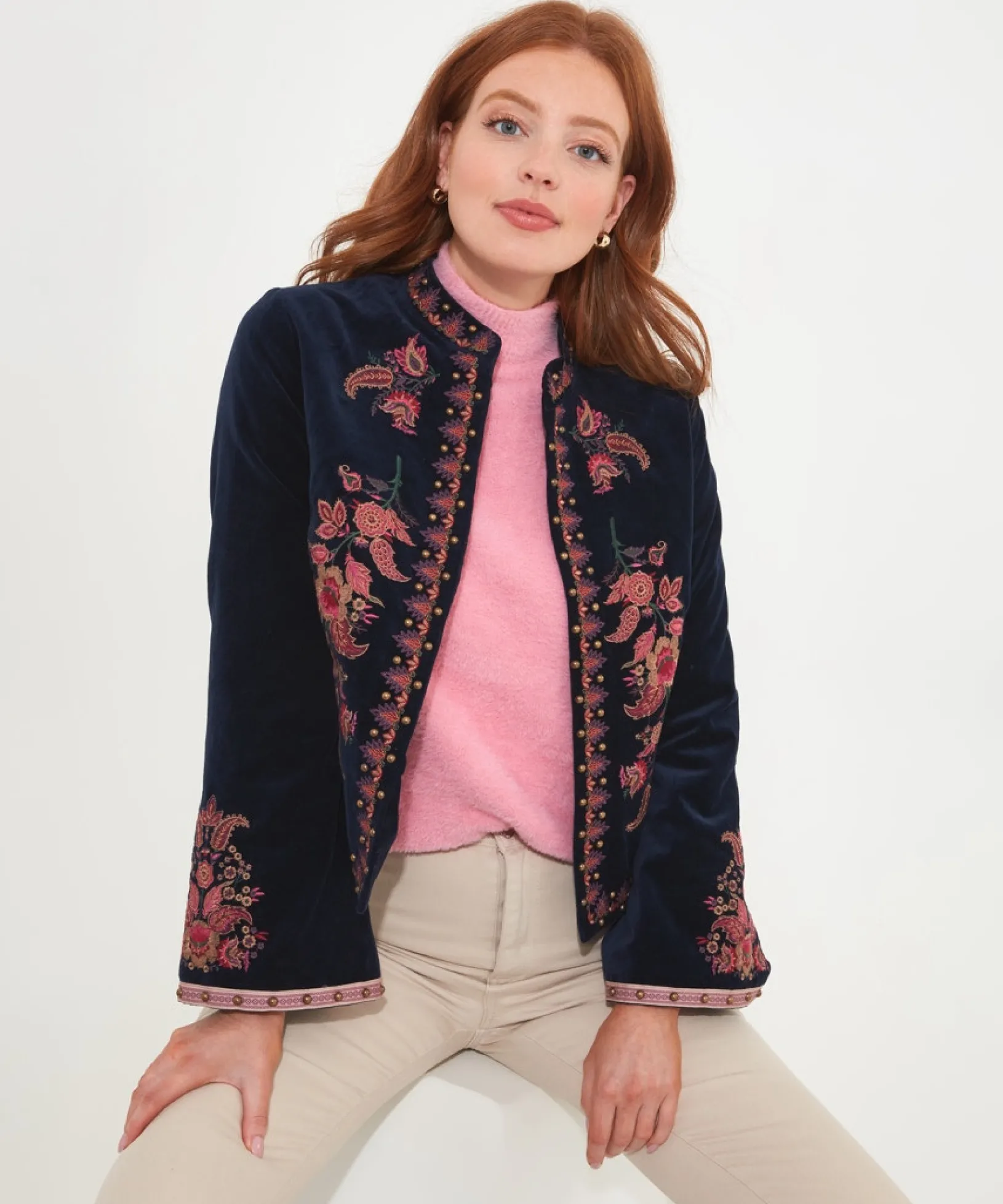 simply_stunning_embroider_0.webp Shop Women's Collection | Coats & Jackets | Shop Blazers | Sale Coats & Jacket | Top Picks | Women's | Women's | Women's Joe Browns Simply Stunning Embroidered Boutique Jacket Navy