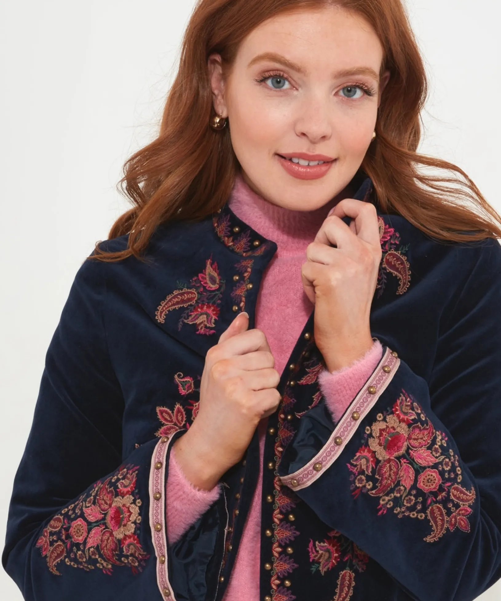 simply_stunning_embroider_4.webp Shop Women's Collection | Coats & Jackets | Shop Blazers | Sale Coats & Jacket | Top Picks | Women's | Women's | Women's Joe Browns Simply Stunning Embroidered Boutique Jacket Navy