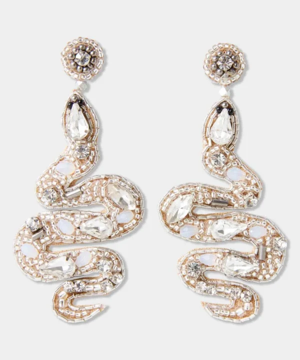 Gifts | Accessories & Jewellery | Sale Accessories & Jewellery | Women's | Women's | Women's Joe Browns Slinky Beaded Snake Earrings Silver