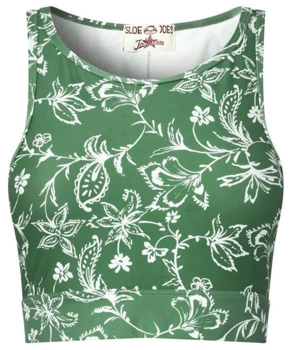 Sale Pyjamas & Loungewear | Women's Joe Browns Sloe Joes Crop Yoga Top Green