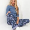 Pyjamas & Loungewear | Gifts | Jeans & Trousers | Women's | Women's | Women's Joe Browns Sloe Joes Flared Trousers Blue
