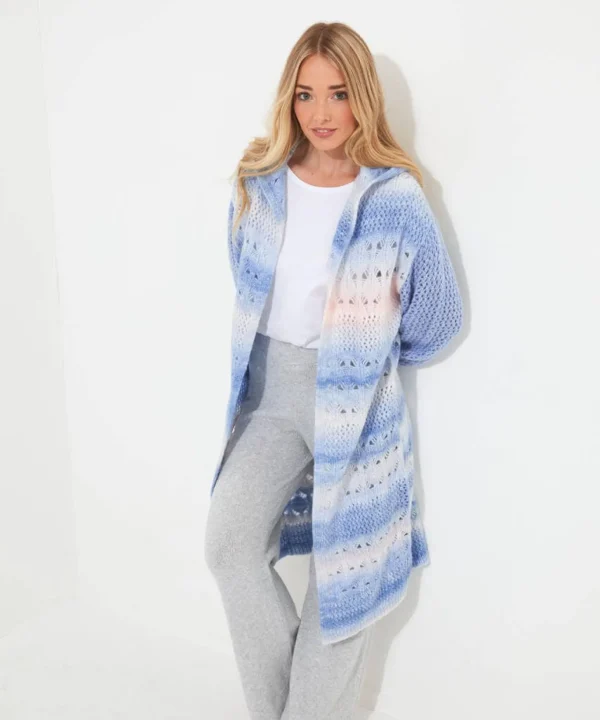 Pyjamas & Loungewear | Gifts | Cardigans & Coatigans | Women's | Women's | Top Picks Joe Browns Sloe Joes Ombre Knit Longline Cardigan Blue