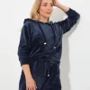 Pyjamas & Loungewear | Gifts | Tops, Tunics & Blouses | Women's | Women's | Women's Joe Browns Sloe Joes Velour Hoody Midnight