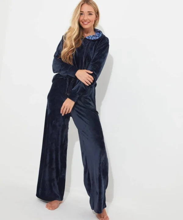 Pyjamas & Loungewear | Gifts | Tops, Tunics & Blouses | Women's | Women's | Women's Joe Browns Sloe Joes Velour Hoody Midnight