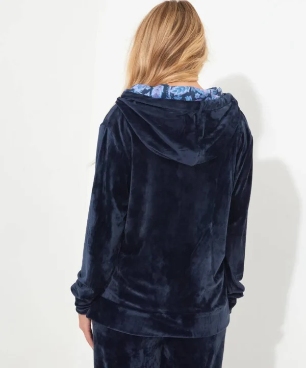 Pyjamas & Loungewear | Gifts | Tops, Tunics & Blouses | Women's | Women's | Women's Joe Browns Sloe Joes Velour Hoody Midnight