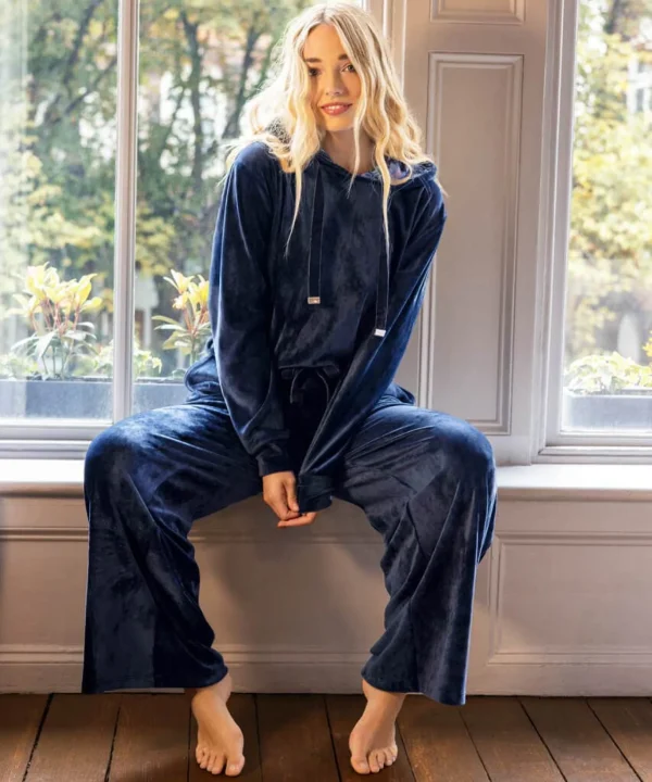 Pyjamas & Loungewear | Gifts | Jeans & Trousers | Women's | Women's | Women's Joe Browns Sloe Joes Velour Trousers Midnight