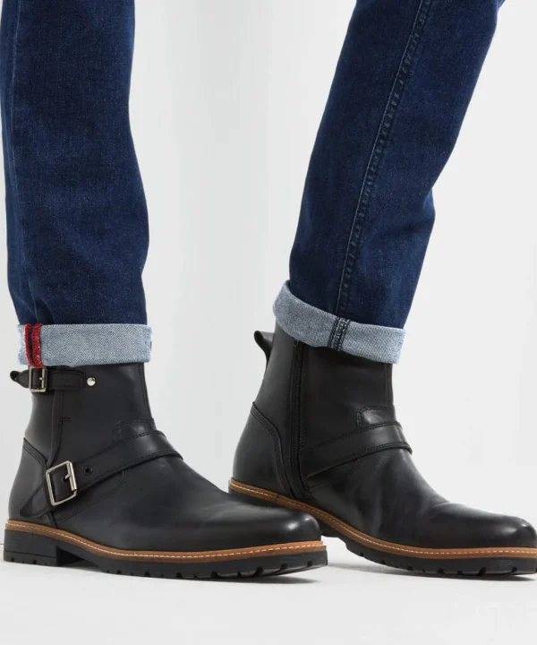 Boots | Men's Partywear | Boots & Shoes | Top Picks | Top Picks | Men，s Joe Browns Snake Pass Leather Biker Boots Black / Tan