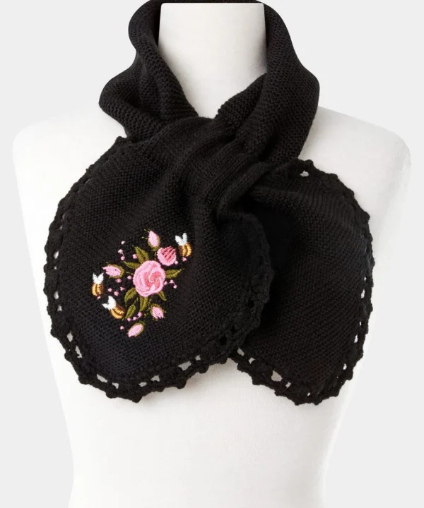 Gifts | Accessories & Jewellery | Sale Accessories & Jewellery | Women's | Women's | Women's Joe Browns So Very Vintage Embroidered Scarf Black Multi