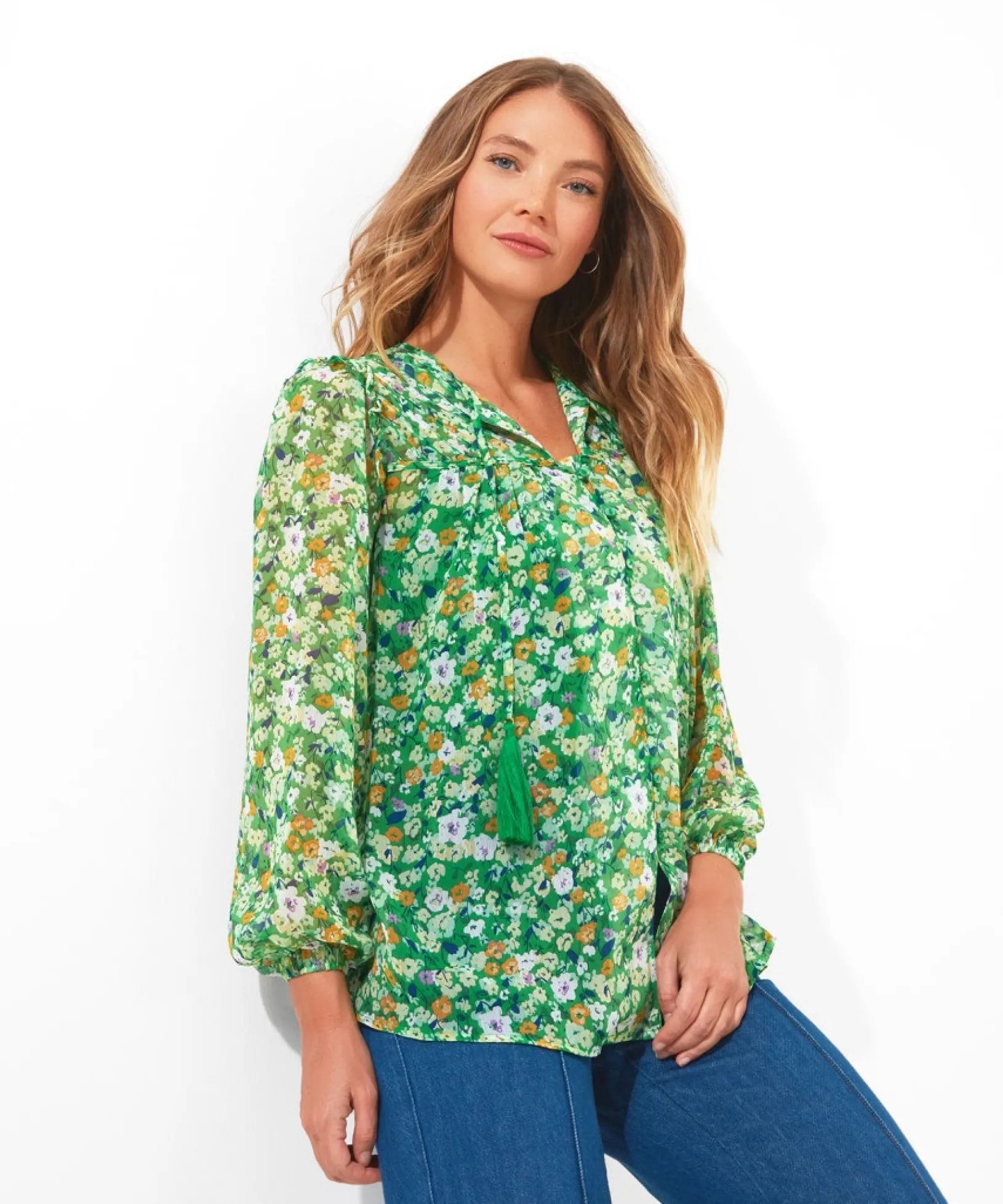 spring_greens_top_0.webp Tops, Tunics & Blouses | Sale Tops, Tunics & Blouses | Women's | Women's Joe Browns Spring s Top Green