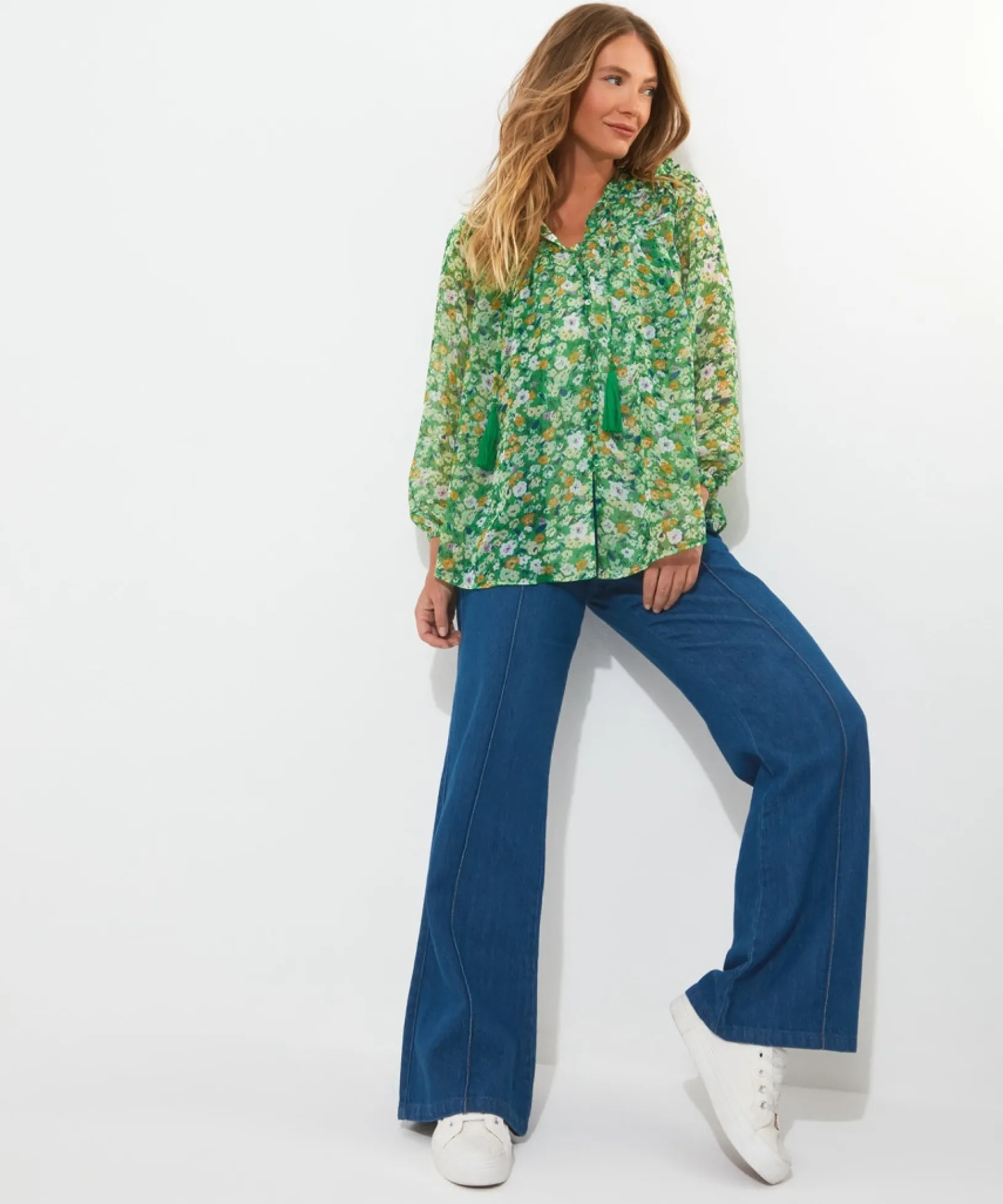 spring_greens_top_3.webp Tops, Tunics & Blouses | Sale Tops, Tunics & Blouses | Women's | Women's Joe Browns Spring s Top Green