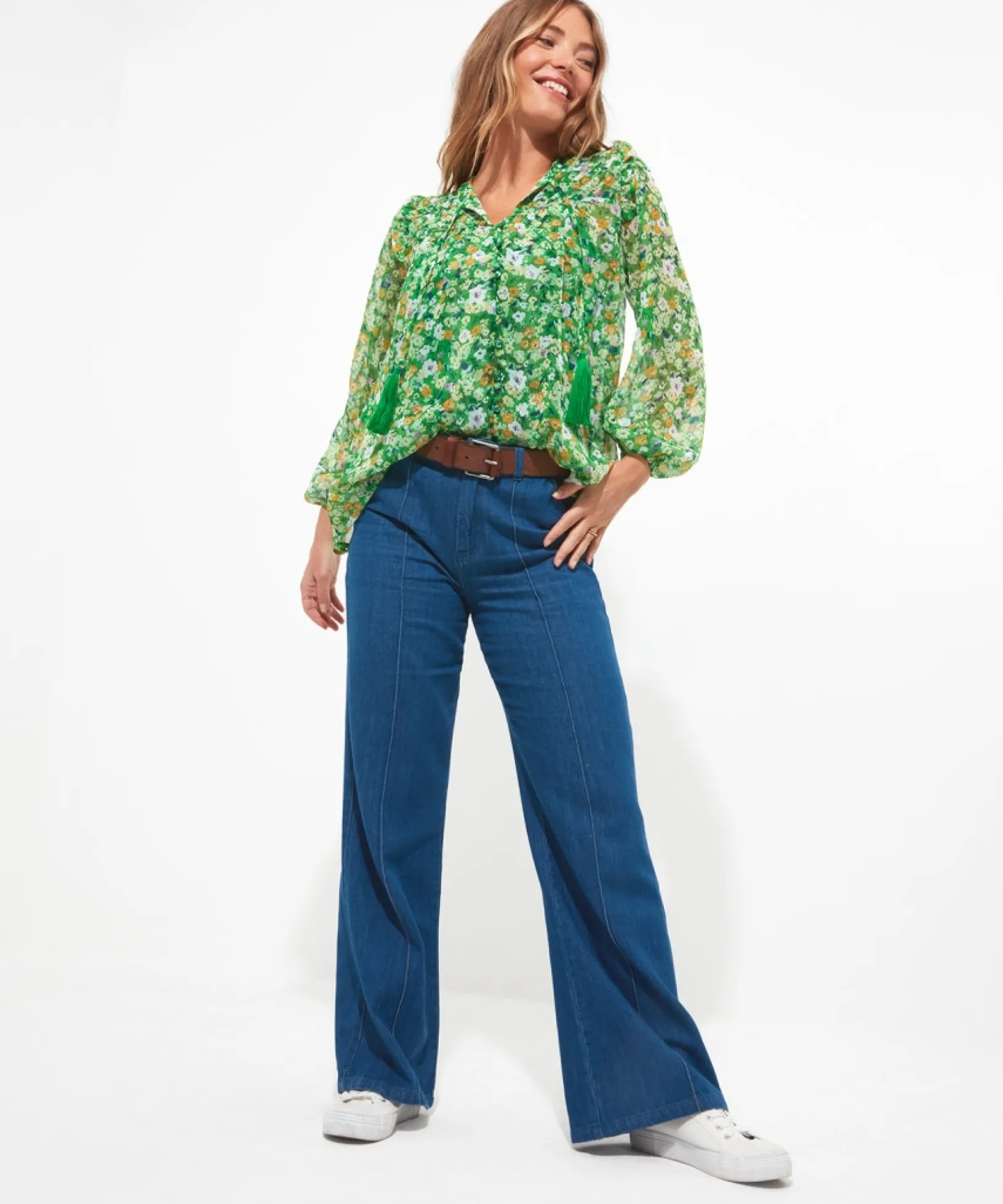 spring_greens_top_6.webp Tops, Tunics & Blouses | Sale Tops, Tunics & Blouses | Women's | Women's Joe Browns Spring s Top Green