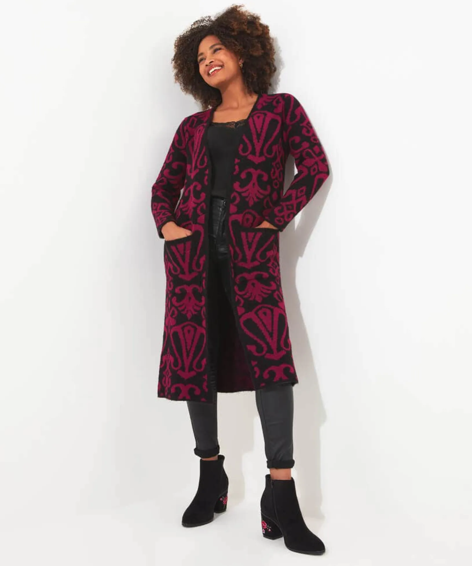 stand_out_from_the_crowd__5.webp Shop Women's Collection | Occasion Outfits | Gifts | Cardigans & Coatigans | Sale Knitwear & Jumpers | Top Picks | Top Picks | Women's | Top Picks | Women's Joe Browns Stand Out From the Crowd Coatigan Black
