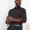 Shop Men's Collection | Men's Partywear | Gifts | Shirts | Sale Shirts | Top Picks | Top Picks | Men，s | Men，s | Men，s Joe Browns Star Embroidered Shirt Black
