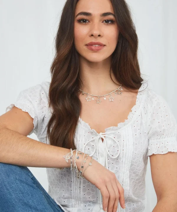Gifts | Accessories & Jewellery | Women's | Women's Joe Browns Star Gazer Plate Necklace Silver