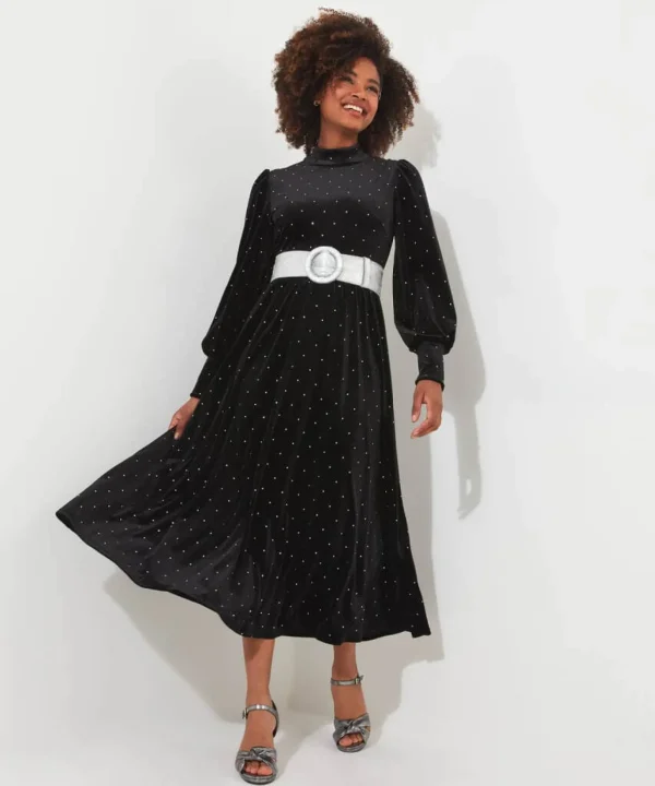 Shop Women's Collection | Velvet & Devor茅 Dresses | Party Dresses | Occasion Outfits | Dresses | Sale Dresses | Top Picks | Top Picks | Top Picks | Top Picks | Women's | Women's Joe Browns Starstruck Velour Dress Black