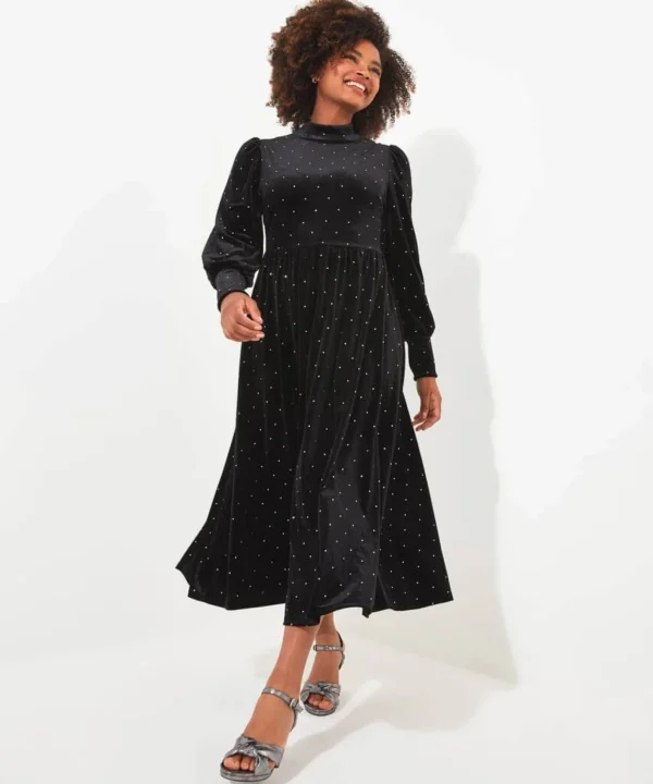 Shop Women's Collection | Velvet & Devor茅 Dresses | Party Dresses | Occasion Outfits | Dresses | Sale Dresses | Top Picks | Top Picks | Top Picks | Top Picks | Women's | Women's Joe Browns Starstruck Velour Dress Black