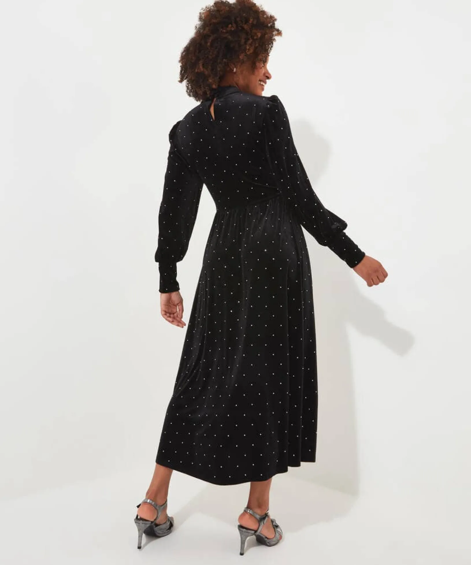 starstruck_velour_dress_4.webp Shop Women's Collection | Velvet & Devor茅 Dresses | Party Dresses | Occasion Outfits | Dresses | Sale Dresses | Top Picks | Top Picks | Top Picks | Top Picks | Women's | Women's Joe Browns Starstruck Velour Dress Black