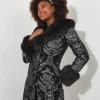 Shop Women's Collection | Occasion Outfits | Coats & Jackets | Top Picks | Top Picks | Women's Joe Browns Statement Jacquard Coat Black/Silver