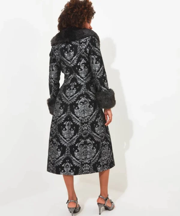 Shop Women's Collection | Occasion Outfits | Coats & Jackets | Top Picks | Top Picks | Women's Joe Browns Statement Jacquard Coat Black/Silver