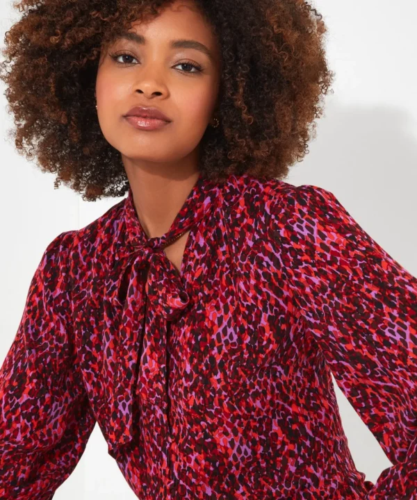 Shop Women's Collection | Tops, Tunics & Blouses | Sale Tops, Tunics & Blouses | Top Picks | Women's | Women's Joe Browns Statement Tie Neck Blouse Pink