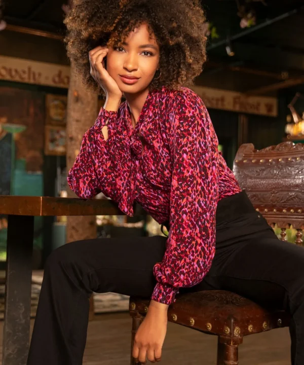 Shop Women's Collection | Tops, Tunics & Blouses | Sale Tops, Tunics & Blouses | Top Picks | Women's | Women's Joe Browns Statement Tie Neck Blouse Pink