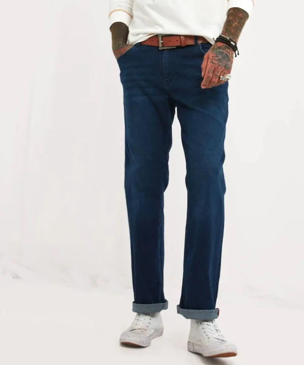 Straight Leg Jeans | Jeans & Trousers | Denim Styles | Sale Jeans & Trousers | Top Picks | Men,s | Men,s | Men,s Joe Browns Straight Up Stylish Jeans Dark Mid Wash