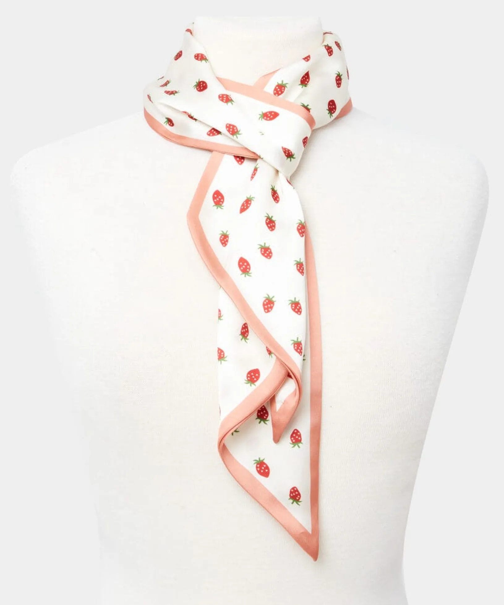 strawberry_silky_scarf_0.webp Sale Accessories & Jewellery | Women's Joe Browns Strawberry Silky Scarf Pink Multi