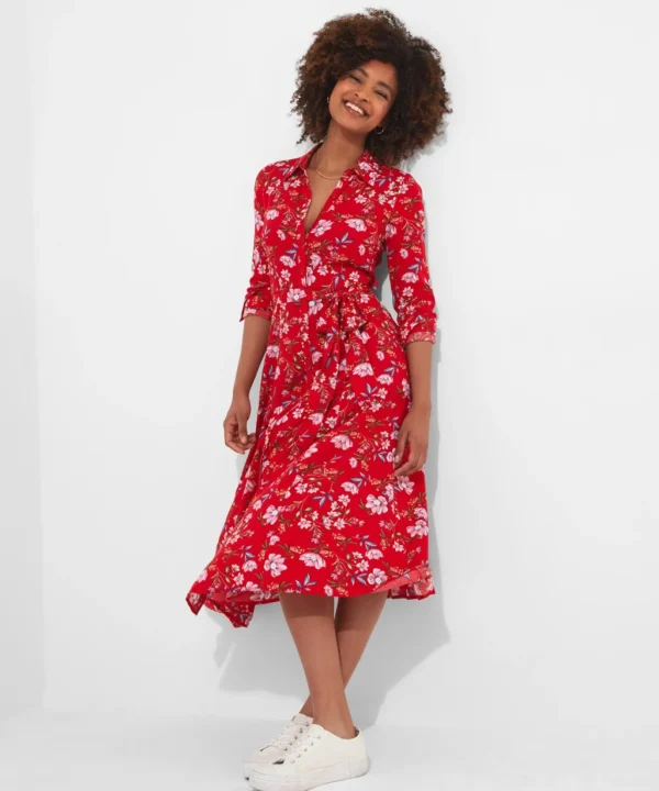 Shop Women's Collection | Vintage & Retro Dresses | Midi Dresses | Dresses | Sale Dresses | Top Picks | Top Picks | Top Picks | Women's | Women's Joe Browns Striking Shirt Dress Red