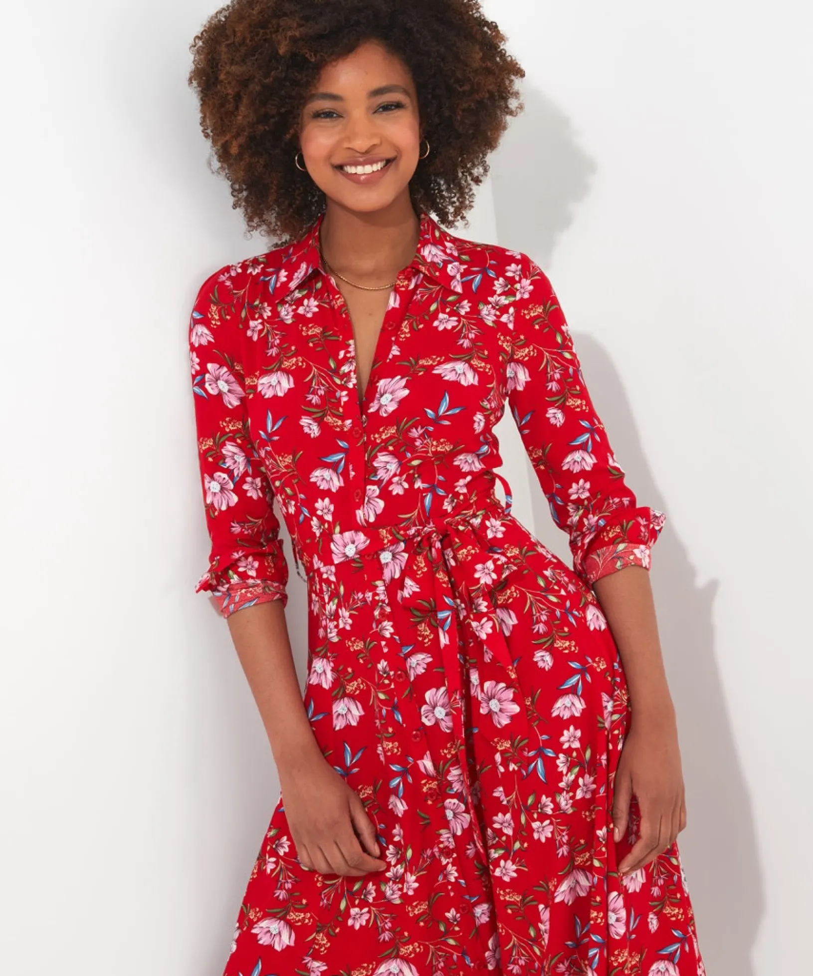 striking_shirt_dress_5.webp Shop Women's Collection | Vintage & Retro Dresses | Midi Dresses | Dresses | Sale Dresses | Top Picks | Top Picks | Top Picks | Women's | Women's Joe Browns Striking Shirt Dress Red