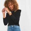 Sale Tops, Tunics & Blouses | Women's Joe Browns Stunning Ruffle Sleeve Tee Black / Orange