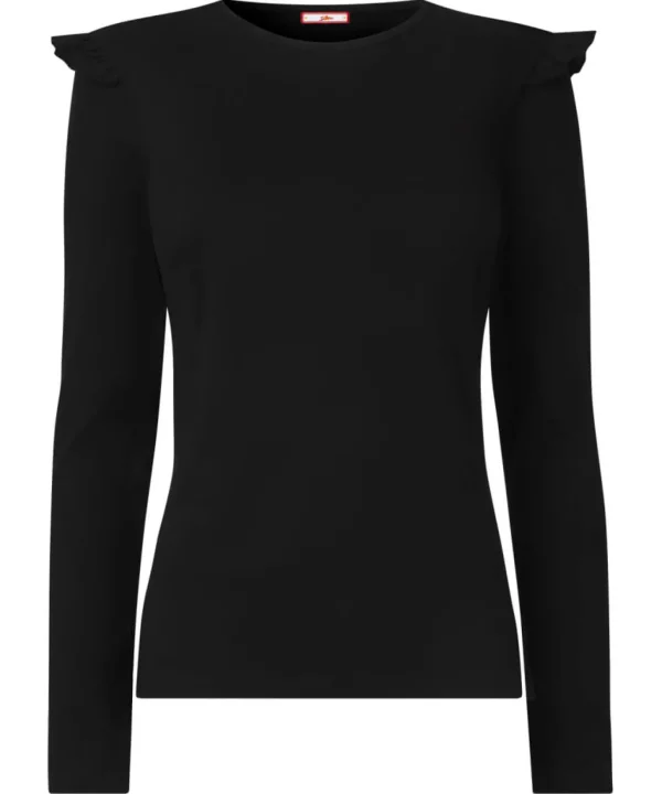 Sale Tops, Tunics & Blouses | Women's Joe Browns Stunning Ruffle Sleeve Tee Black / Orange