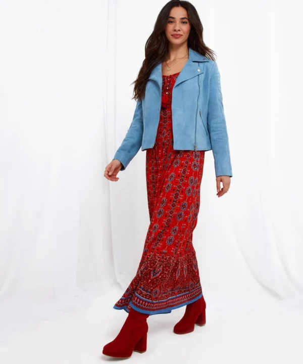 Sale Coats & Jacket | Women's Joe Browns Stunning Suede Jacket Blue