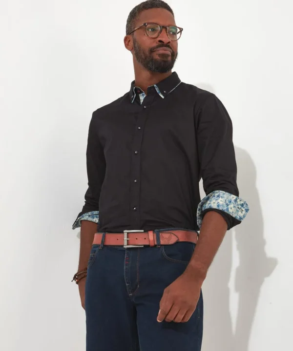 Shop Men's Collection | Work Shirts | Men's Partywear | Shirts | Top Picks | Top Picks | Top Picks | Men，s Joe Browns Superb Double Collar Shirt Black