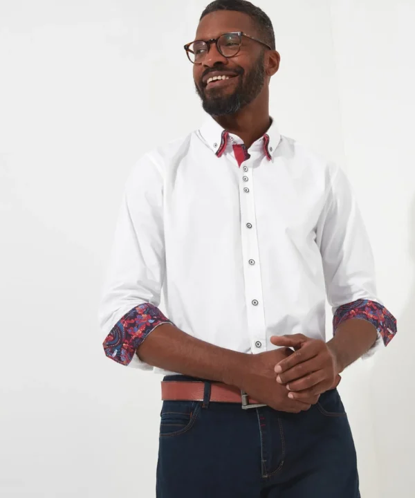 Shop Men's Collection | Work Shirts | Men's Tailoring | Shirts | Sale Shirts | Top Picks | Top Picks | Top Picks | Men，s | Men，s Joe Browns Terrific Triple Collar Shirt White