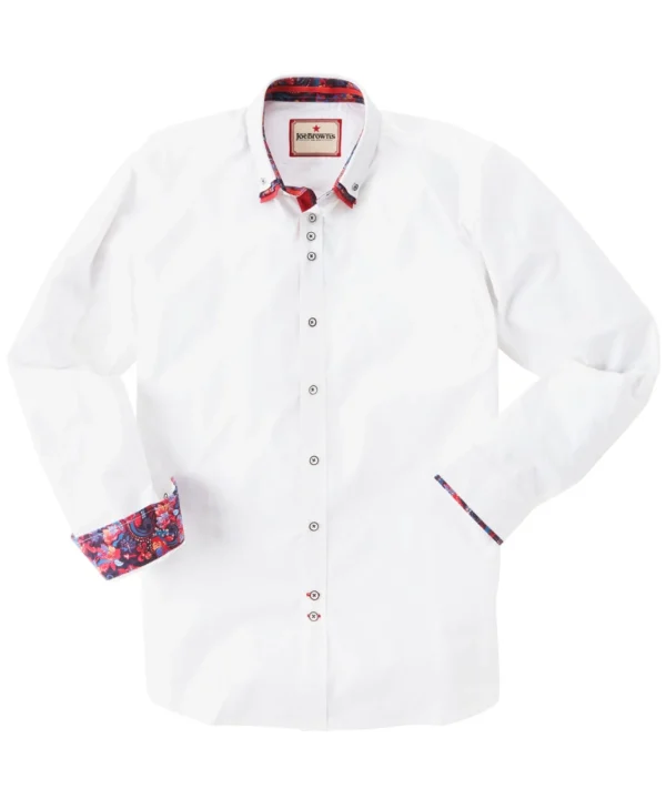 Shop Men's Collection | Work Shirts | Men's Tailoring | Shirts | Sale Shirts | Top Picks | Top Picks | Top Picks | Men，s | Men，s Joe Browns Terrific Triple Collar Shirt White