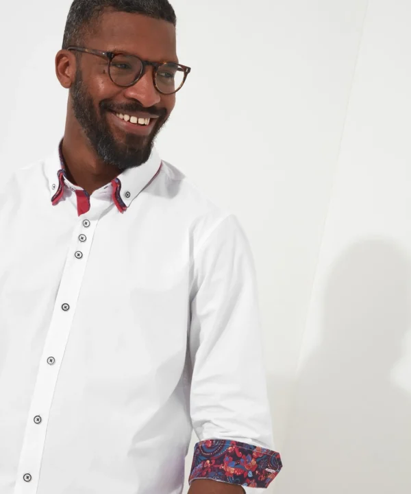 Shop Men's Collection | Work Shirts | Men's Tailoring | Shirts | Sale Shirts | Top Picks | Top Picks | Top Picks | Men，s | Men，s Joe Browns Terrific Triple Collar Shirt White